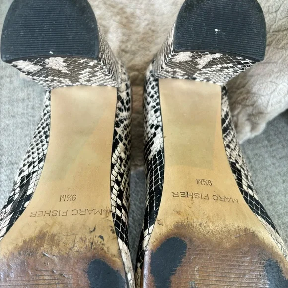 Marc Fisher Snakeskin Pumps Heals Size 9.5 M - Picture 6 of 10